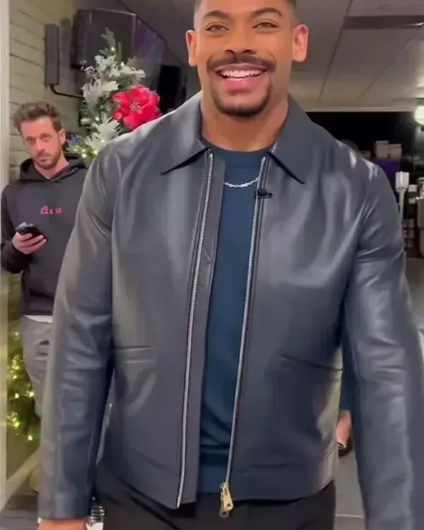 The Jennifer Hudson Show Aaron Pierre Leather Jacket