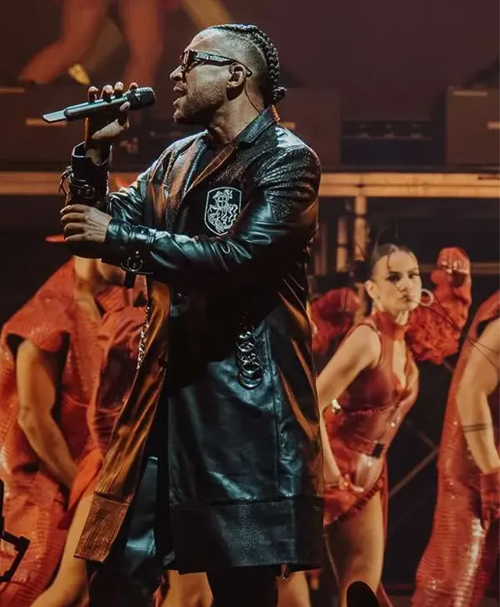 The Last King World Tour 2026 Don Omar Black Leather Coat