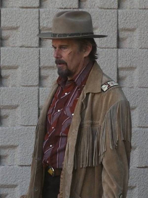 The Lowdown S01 Ethan Hawke Brown Fringe Jacket