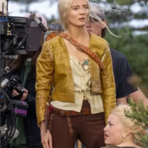 The Witcher Season 5 Ciri Yellow Leather Jacket