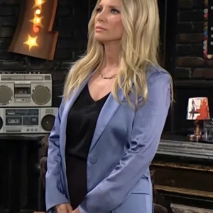 The Young And The Restless Lauralee Bell Blue Satin Blazer