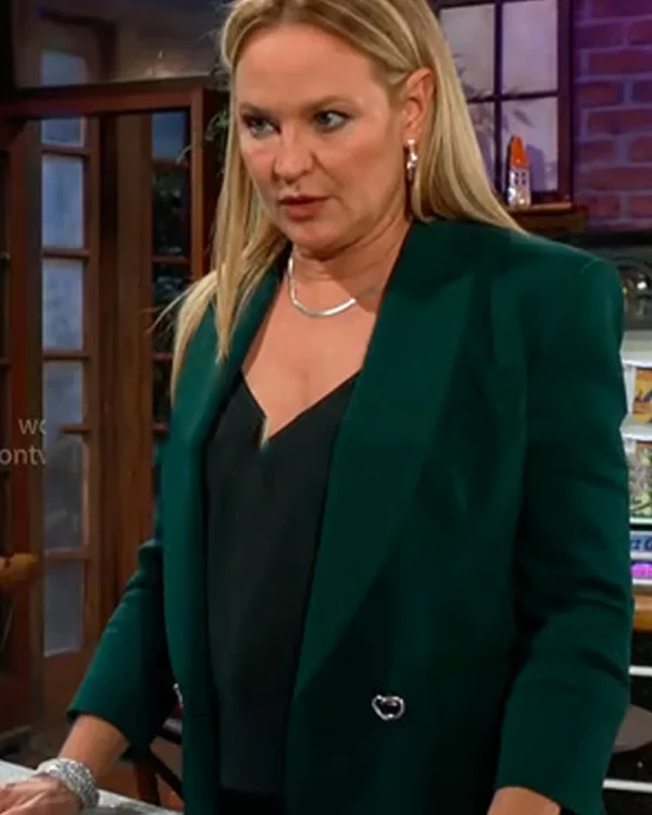 The Young And The Restless Sharon Newman Dark Green Blazer