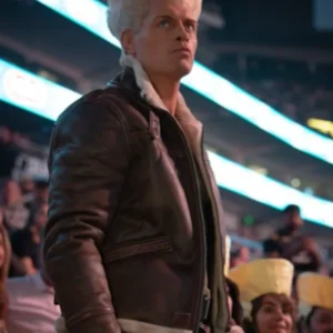 UFC 332 Brown Leather Jacket