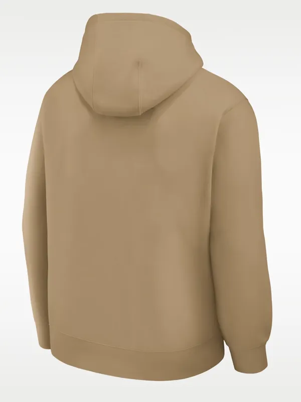 Unisex 2026 Nike Oregon Ducks Washed Club Beige College Fleece Pullover Hoodie