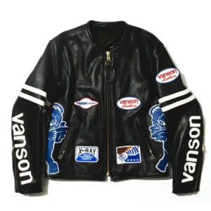 Vanson X Tappei X Future Archive Black Jacket
