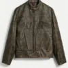 Vintage Kith Distressed Leather Wayne Moto Jacket
