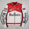 Vintage Marlboro Racing Red-White Leather Jacket