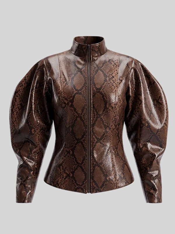 Womens Snake Print Jacket