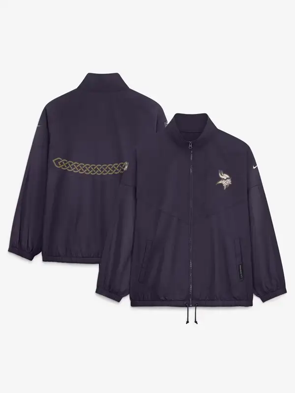Women’s Vikings Nike 2026 Rivalries Oversized Full-Zip Jacket