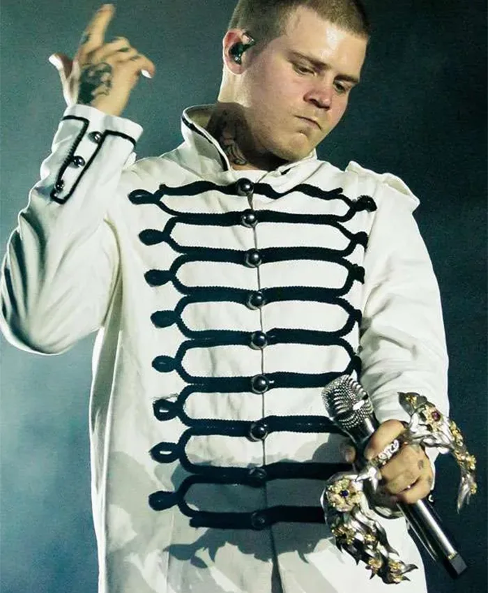 Get Yung Lean White Napoleon Military Jacket