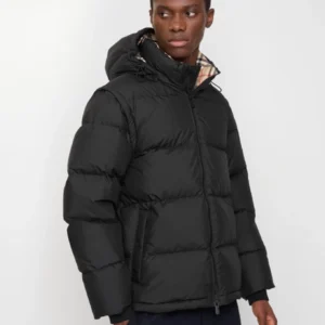 black Burberry Puffer Jacket