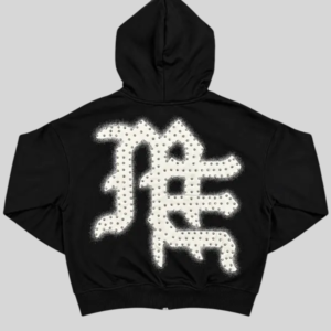 black Mixed Emotion End Rhinestone Hoodie