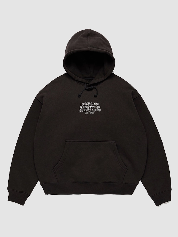 black Stussy x Denim Tears New York Fishing Tour Hoodie