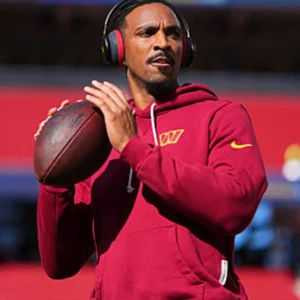 buy Jayden Daniels 2026 Washington Commanders Sideline Club Hoodie
