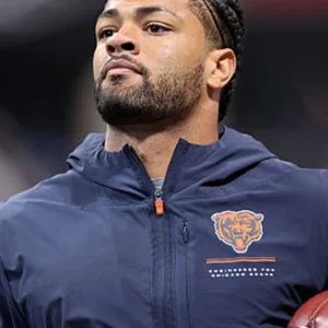 buy Rome Odunze 2026 Chicago Bears Sideline Anorak Jacket