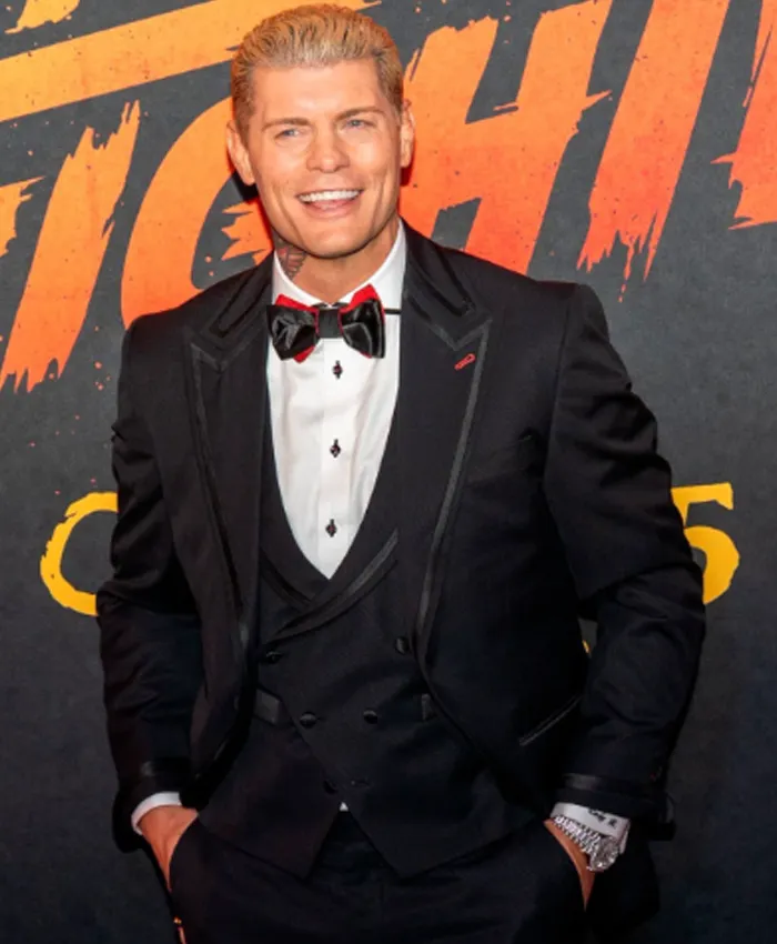 buy Street Fighter Premiere Cody Rhodes Black Suit Blazer for sale