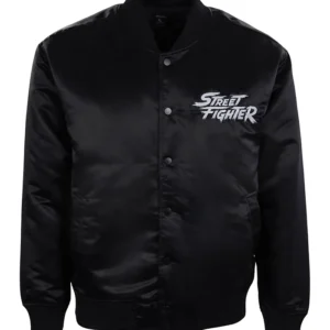 buy Street Fighter World Warrior Tournament Black Bomber Jacket