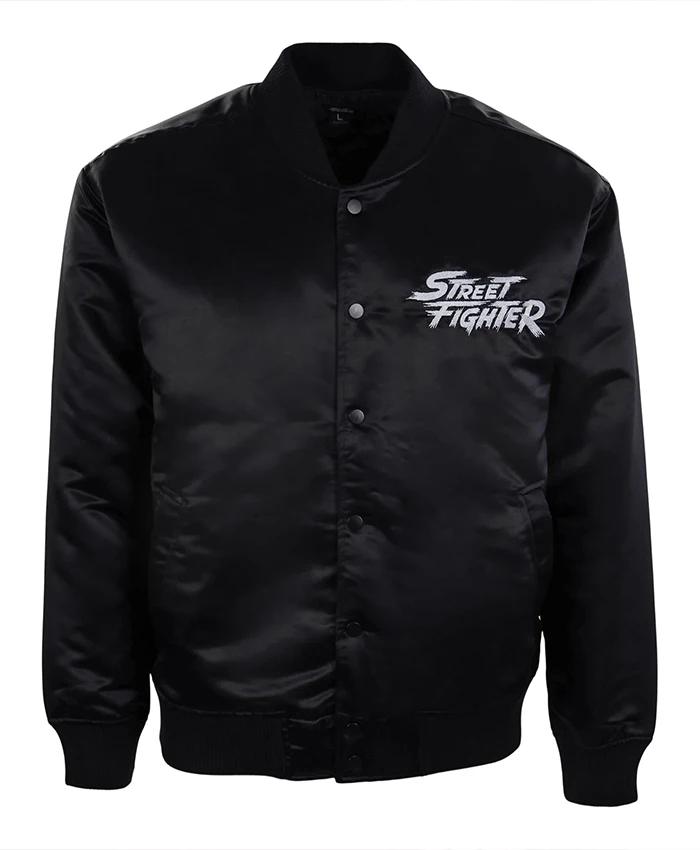 buy Street Fighter World Warrior Tournament Black Bomber Jacket