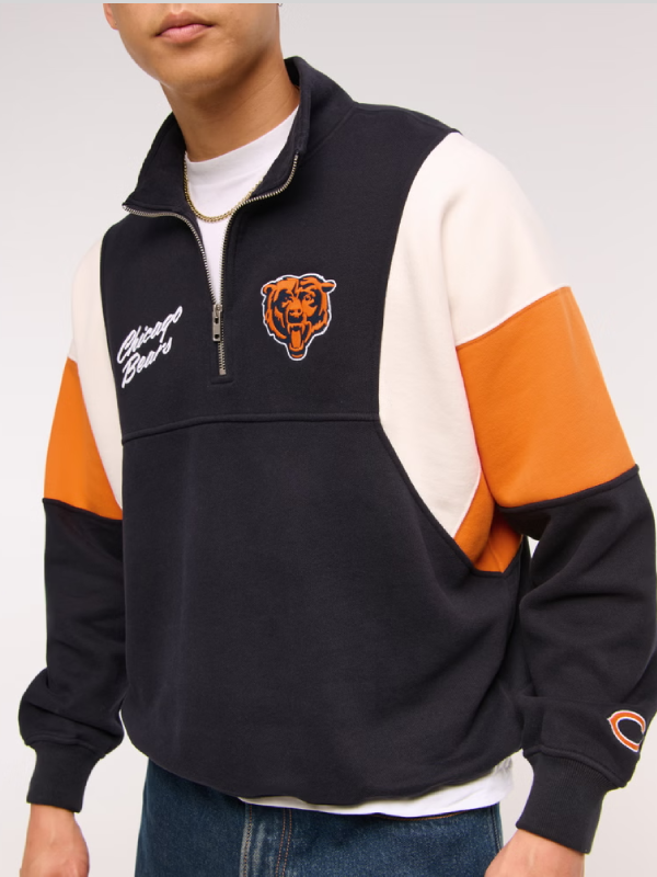 buy now Abercrombie Chicago Bears Half-Zip Sweatshirt