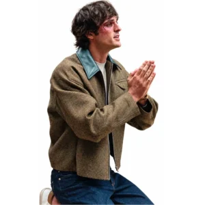 buy now Jacob Elordi Olive Green Wool Jacket For Sale