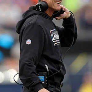 buy now Jim Harbaugh 2026 Chargers Crucial Catch Hoodie