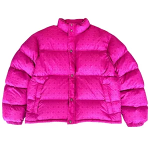 buy now Kai Cenat Chrome Hearts Pink Puffer Jacket