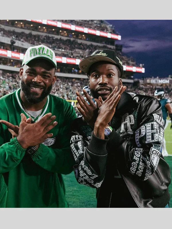 buy now Meek Mill Eagles Jacket Pelle Pelle