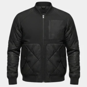 buy now Miles Teller The Gorge Black Quilted Parachute Jacket