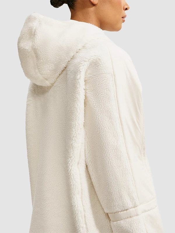 buy now Nike x SKIMS Sherpa Oversized Full-Zip Hooded Jacket