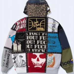 buy now Supreme Number (N)ine Patchwork Zip-Up Hoodie