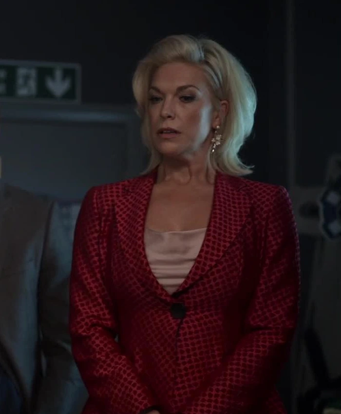 buy now Ted Lasso S04 Hannah Waddingham Red Printed Blazer