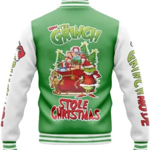 buy now The Grinch Christmas Baseball Letterman Jacket