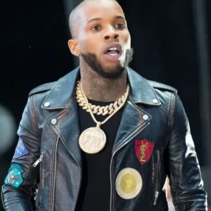 buy now Tory Lanez HOT 97 Summer Jam 2018 Biker Leather Jacket