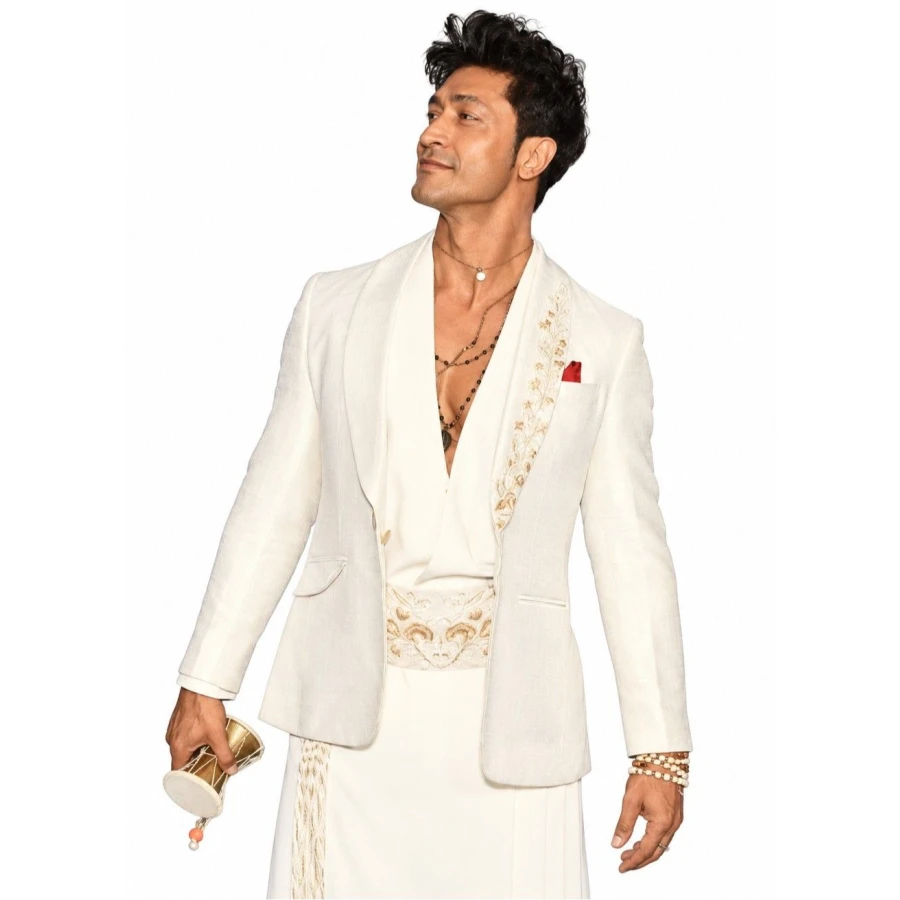 buy now Vidyut Jammwal Street Fighter Premiere White Blazer