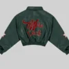 buy now Wish Me Luck Green League Bomber Jacket