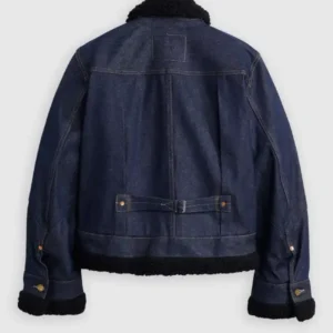 navy blue Levi’s x Sacai Sherpa Jacket