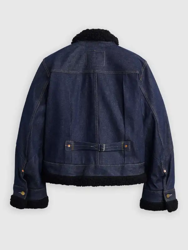 navy blue Levi’s x Sacai Sherpa Jacket