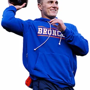 order now Bo Nix 2026 Denver Broncos Sideline Alt Hoodie