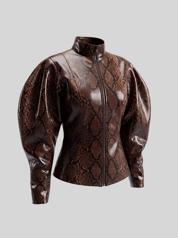 order now Brittany Mahomes Snake Print Jacket