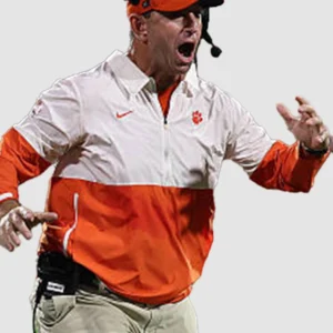 order now Dabo Swinney 2026 Clemson Tigers Half-Zip Jacket For Sale