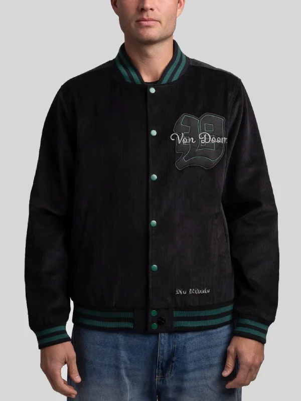 order now Doctor Doom Corduroy Varsity Jacket For Sale