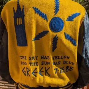 order now Grateful Bears Yellow Varsity Jacket