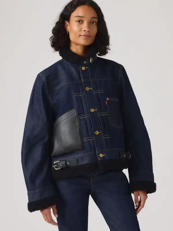 order now Levi’s x Sacai Sherpa Jacket For Sale
