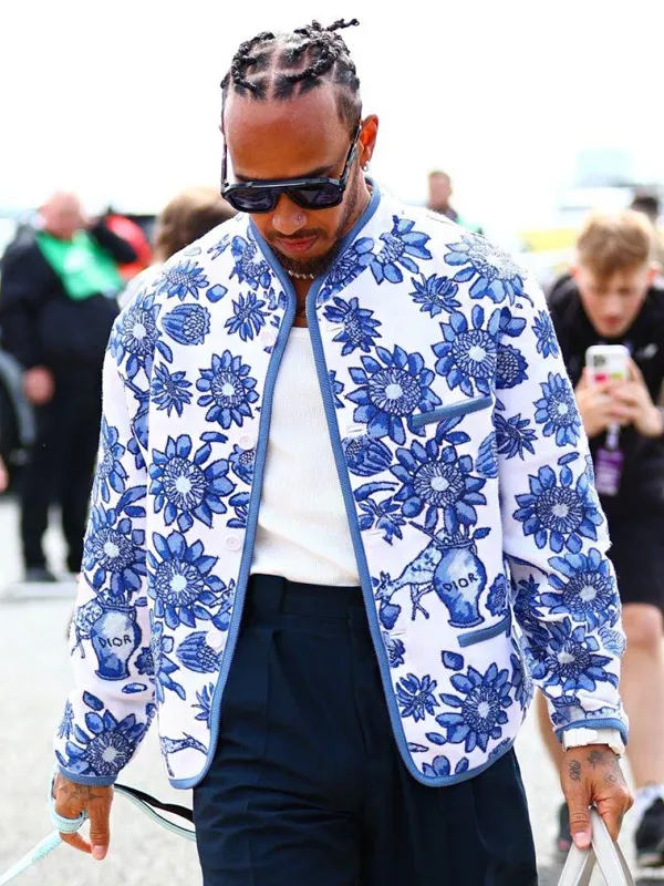 order now Lewis Hamilton x Dior Floral Jacket For Sale