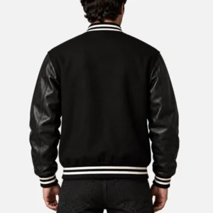 order now Men’s Black Varsity Jacket For Sale