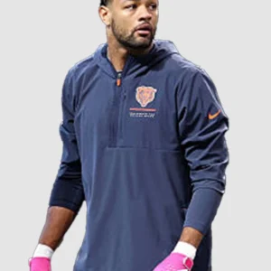 order now Rome Odunze 2026 Chicago Bears Sideline Anorak Jacket