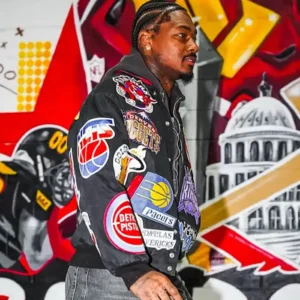 order now Stefon Diggs Arrival NBA Multi-Team Bomber Jacket For Sale