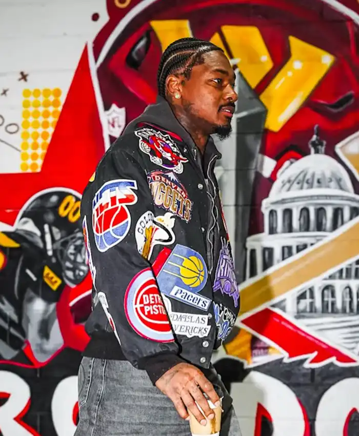 order now Stefon Diggs Arrival NBA Multi-Team Bomber Jacket For Sale