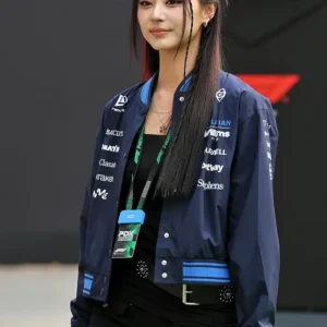 order now Tzuyu F1 Singapore Grand Prix 2026 Blue Varsity Jacket