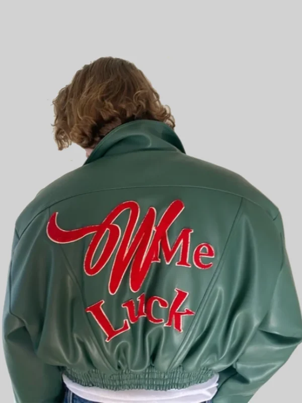 order now Wish Me Luck Green League Bomber Jacket